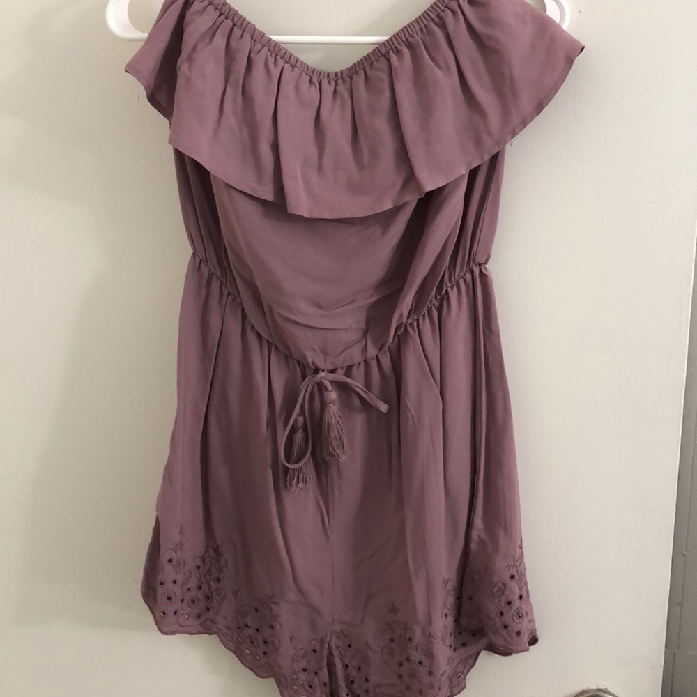 Strapless romper